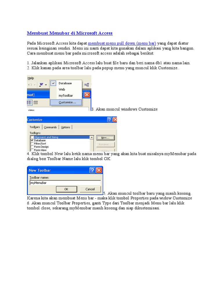 Membuat Menu Bar di Microsoft Access | PDF | Bisnis | Pengelolaan ...