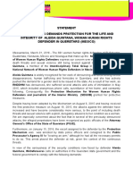 STATEMENT IM-DEFENSORAS DEMANDS PROTECTION FOR THE LIFE AND INTEGRITY OF  ALEIDA QUINTANA, WOMAN HUMAN RIGHTS DEFENDER IN QUERETARO (MEXICO) 31042016