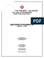 University of The East - Caloocan: (Midterm) Experiment #4