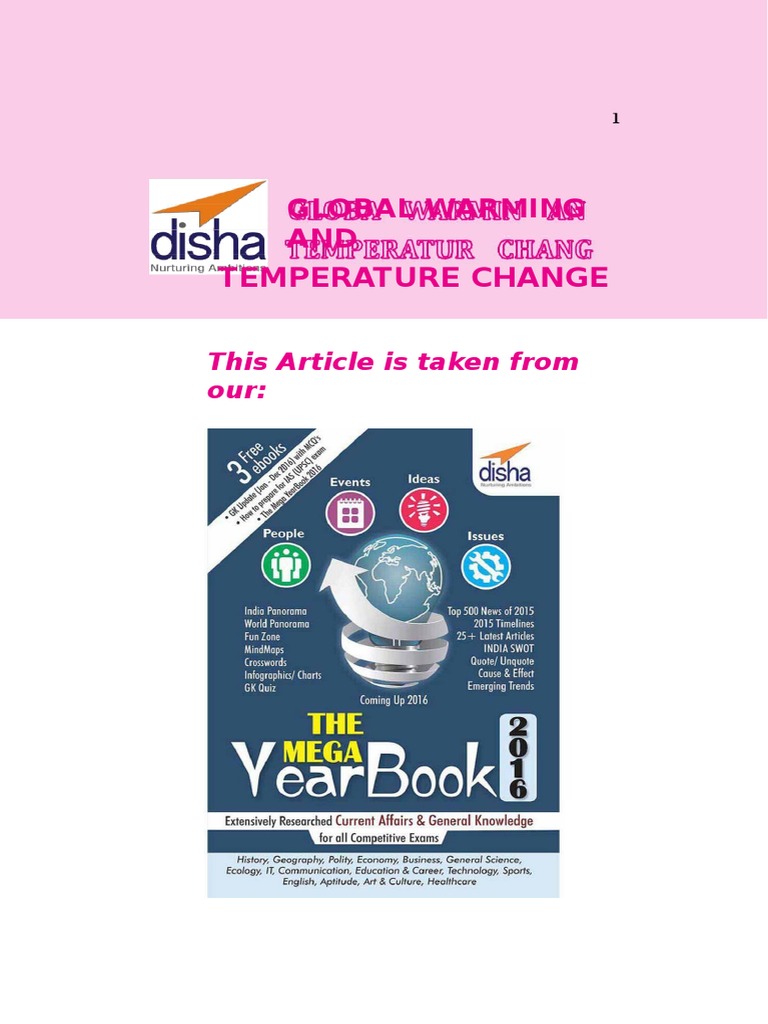 Climate Change: Global Impact & Action | PDF | Kyoto Protocol | Global ...