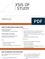 Analysis of Case Study: Submitted By:-12621, 12622, 12627, 12632, 12637, 12638 Submitted To: - Ar. Sandeep Sharma