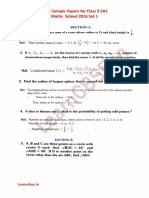 Cbse Sample Papers For Class 9 Sa2 Maths Solved 2016 Set 1 Solutions PDF