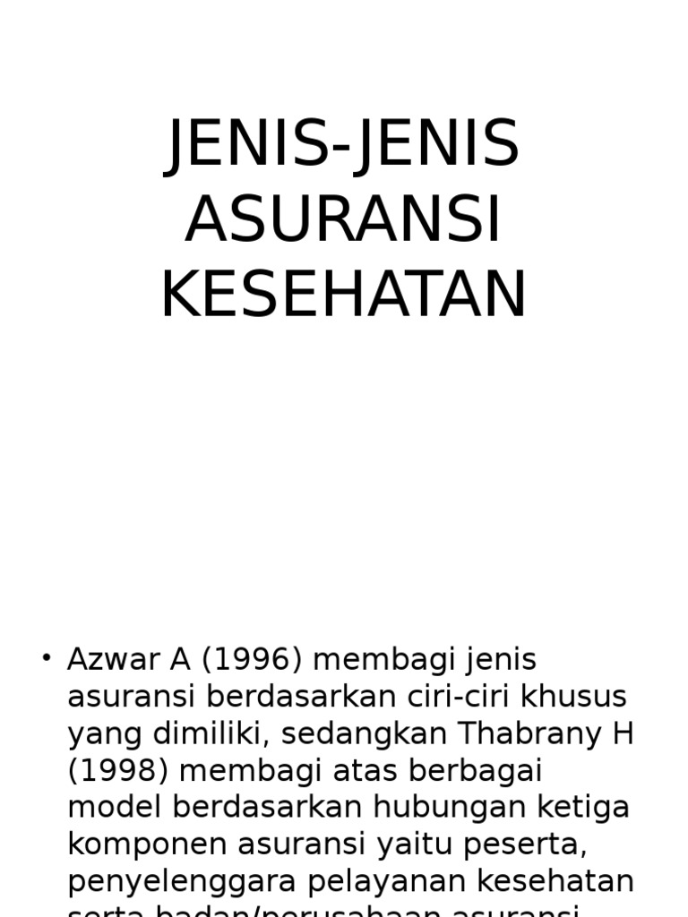 JenisJenis Asuransi Kesehatan PDF