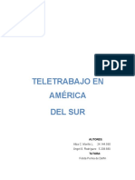 Estadistica Del Teletrabajo en America Del Sur