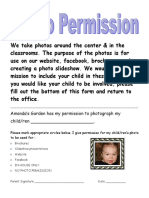 Photo Permission Form