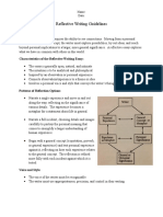 Reflective Writing Guidelines