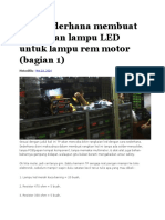 Cara Sederhana Membuat Rangkaian Lampu LED Untuk Lampu Rem Motor
