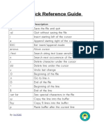 Vi Quick Reference Guide: Commands Description