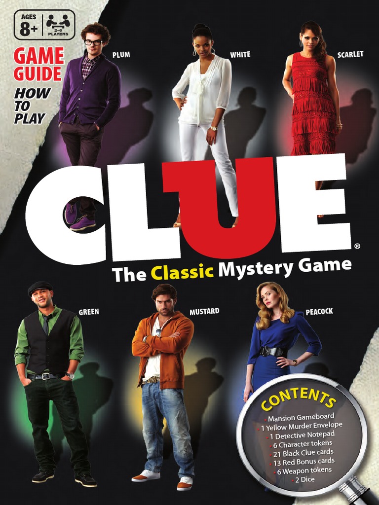 Clue Instructions Gaming Games Of Mental Skill