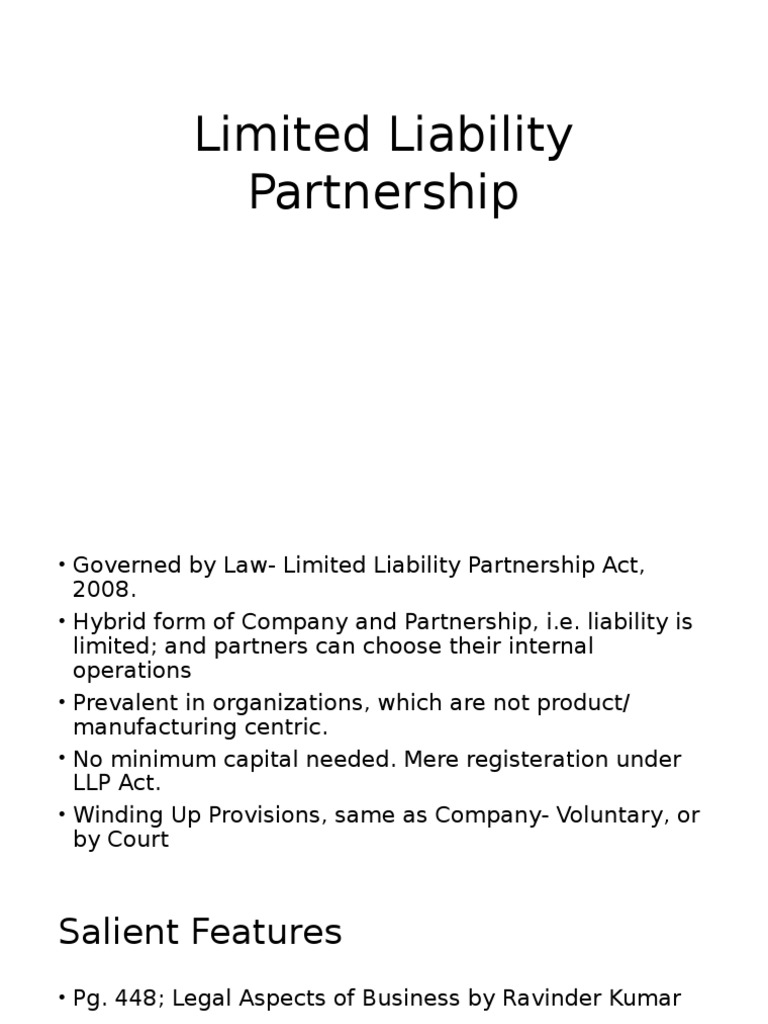 Understanding Limited Liability Partnerships | PDF | Law