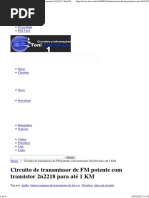 Circuito de Transmissor de FM Potente Com Transistor 2n2218 _ Toni Eletronica One