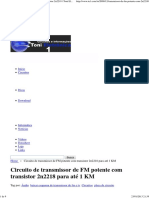 Circuito de Transmissor de FM Potente Com Transistor 2n2218 - Toni Eletronica One