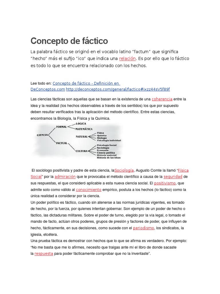 Concepto de Fáctico | PDF