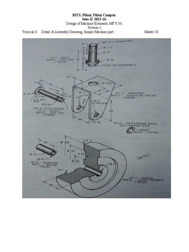 Tutorial 6:: Design of Machine Elements, MF F241 Section-2 Detail ...