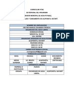 Curriculum Vitae de Hector Escobedo