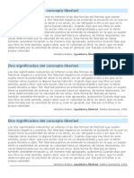 Dos Significados Del Concepto Libertad