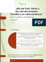 Mas Allá de París:Retos y Desafíos del Movimiento  Climático en Latinoamerica