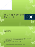 LBO's, Spin Offs and Equity Carve-Out