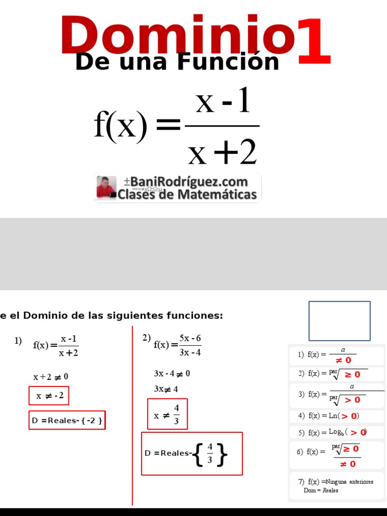 Dominio de una Función