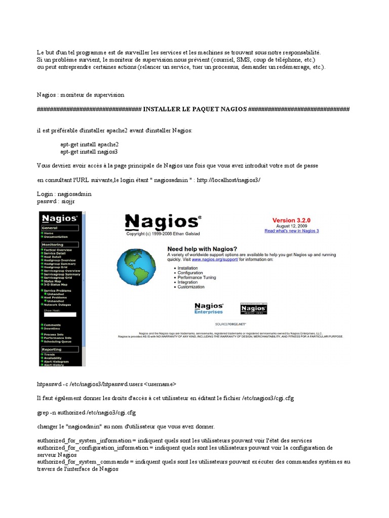 Installation et configuration de Nagios | PDF | Serveur (Informatique ...