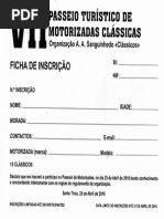 Inscrição 25 Abril 2016 