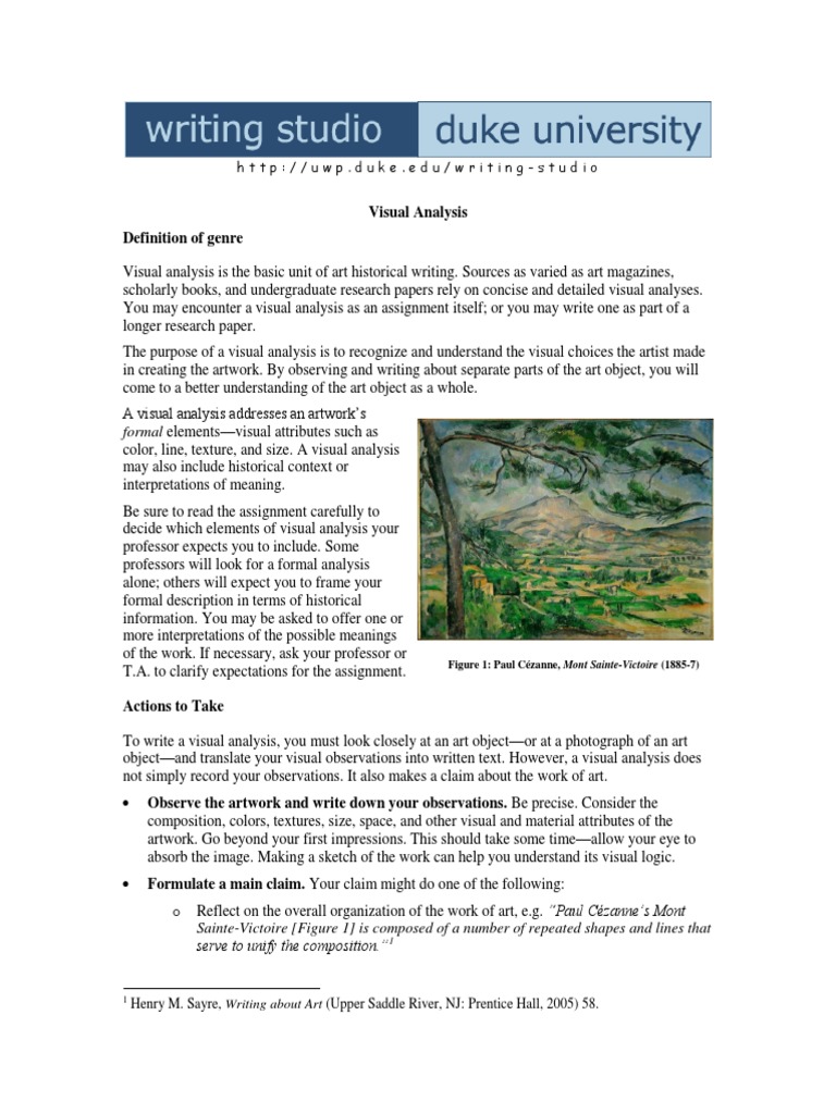 Visual Analysis Paintings