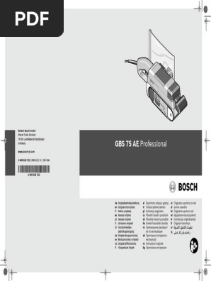 Manual Bosch Gbs 75ae