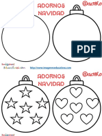 Diseños para Colerear BOLAS de NAVIDAD Imagenes Educativas