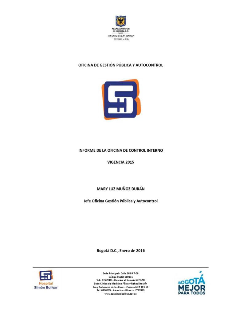 Informe de Control Interno 2015 | PDF | Hospital | Business
