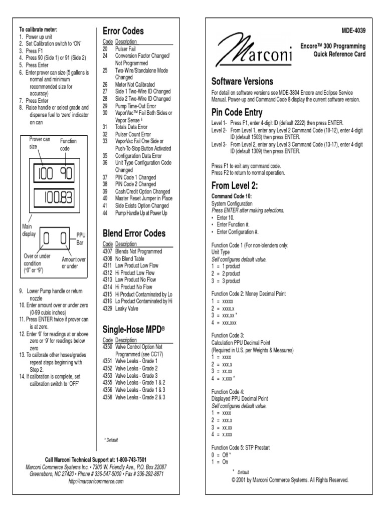 MDE-4039 Encore Programming QR | PDF