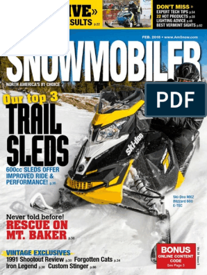 American Snowmobiler - February 2016 PDF, PDF, Tire