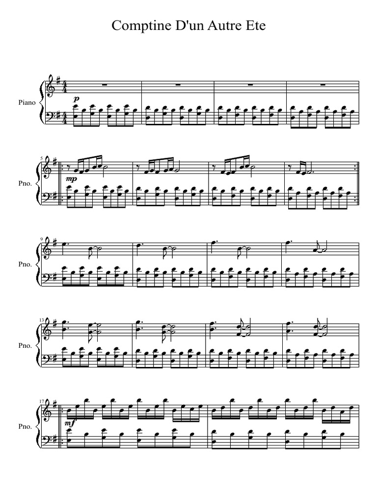 Yann Tiersen Comptine D Un Autre été L Après Midi