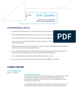 Tom Cavalier CV - Extensive IT skills & multimedia experience