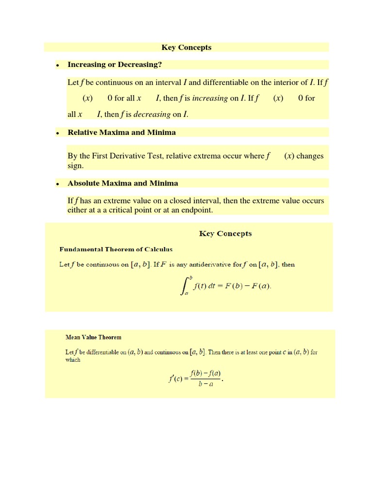Calculus: Maxima, Minima, Concavity | PDF