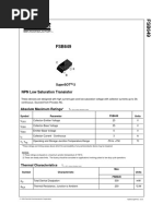 NPN Low Saturation Transistor: Absolute Maximum Ratings