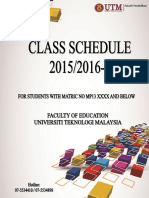 CLASS SCHEDULE 20152016 2 For Students With Matric No MP13XXXX and Below 14216