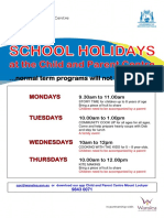 School Holiday Activities