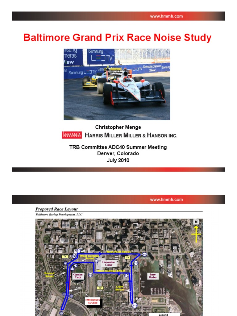 Baltimore Grand Prix Noise Study | PDF | Automotive Events | Noise