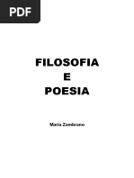 Poesia e Filosofia (Prólogo e Cap 1) - María Zambrano