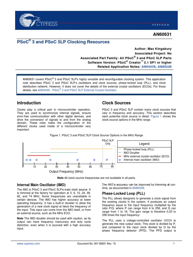 Psoc 3 and Psoc 5Lp Clocking Resources: Clock Sources | PDF ...