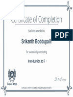 Srikanth Boddupalli: Introduction To R