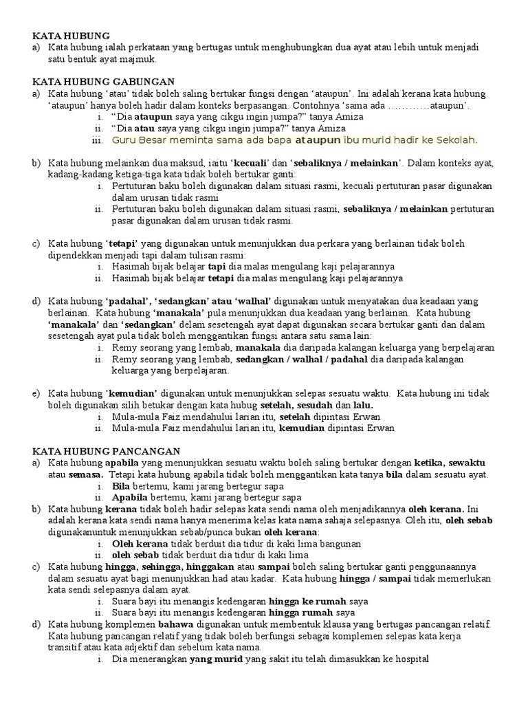 Kata Hubung