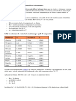 Variación de La Resistencia de Un Material Con La Temperatura