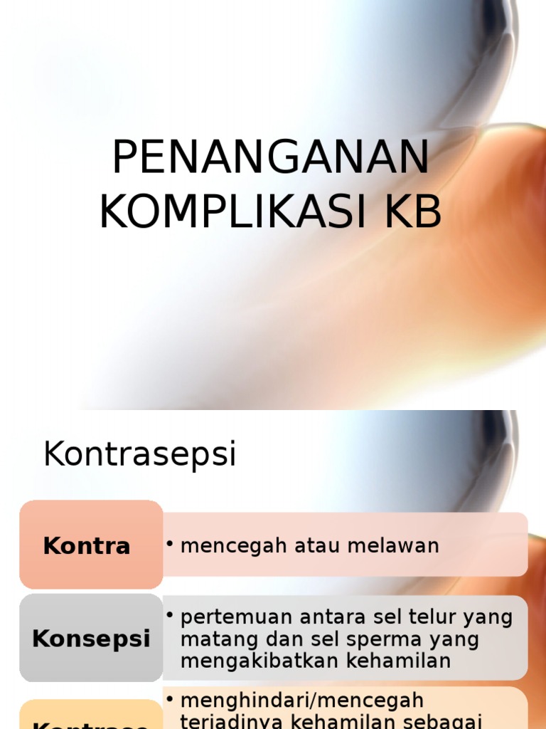 13 Penanganan Komplikasi KB | PDF | Pengembangan Diri | Sains & Matematika