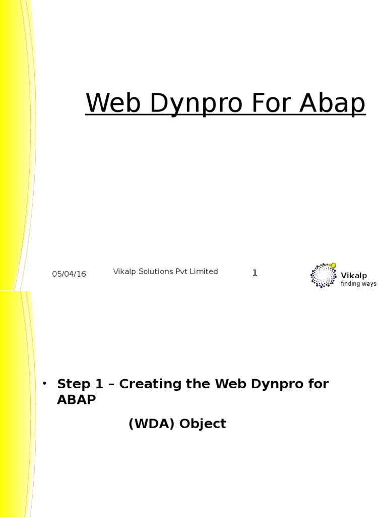 Web Dynpro For Abap | PDF | Double Click | User Interface