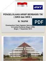 Pengelolaan Arsip Berbasis TIK (SIKD Dan SIKS) Baru