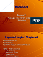 HANDOUT 09 Cakupan Laporan Eksplorasi BB