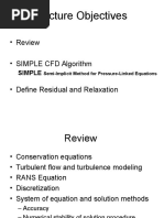 Lecture Objectives: - Review - SIMPLE CFD Algorithm