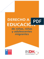 Cartilla sobre  el derecho a la Educación del  Migrante en Chile