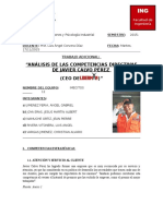 Estructura Del Informe Análisis de Competencias Directivas de Javier Calvo Pérez